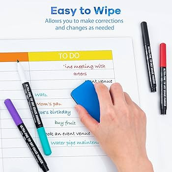 maxtek Dry Erase Markers Ultra Fine Tip, 0.7mm, Low Odor, Extra Fine Point Dry Erase Markers for ... | Amazon (US)