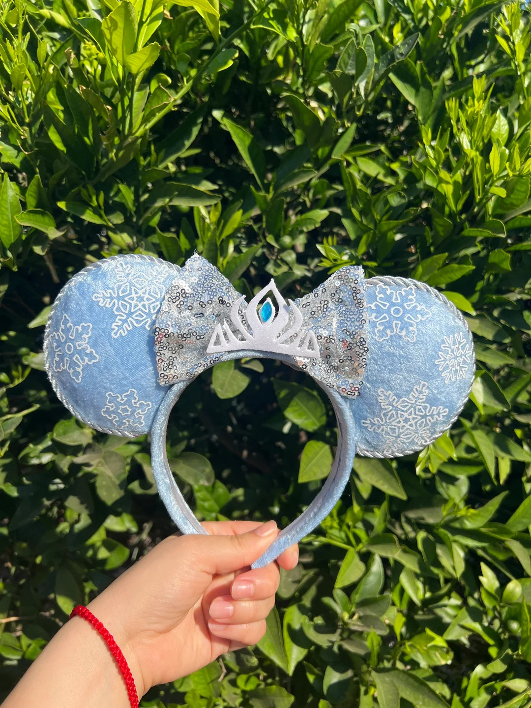 Elsa Frozen Inspired Mouse Ears - Etsy | Etsy (US)