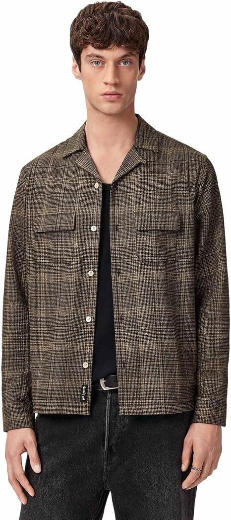 Allsaints Men's Saru Ls Shirt | Amazon (US)