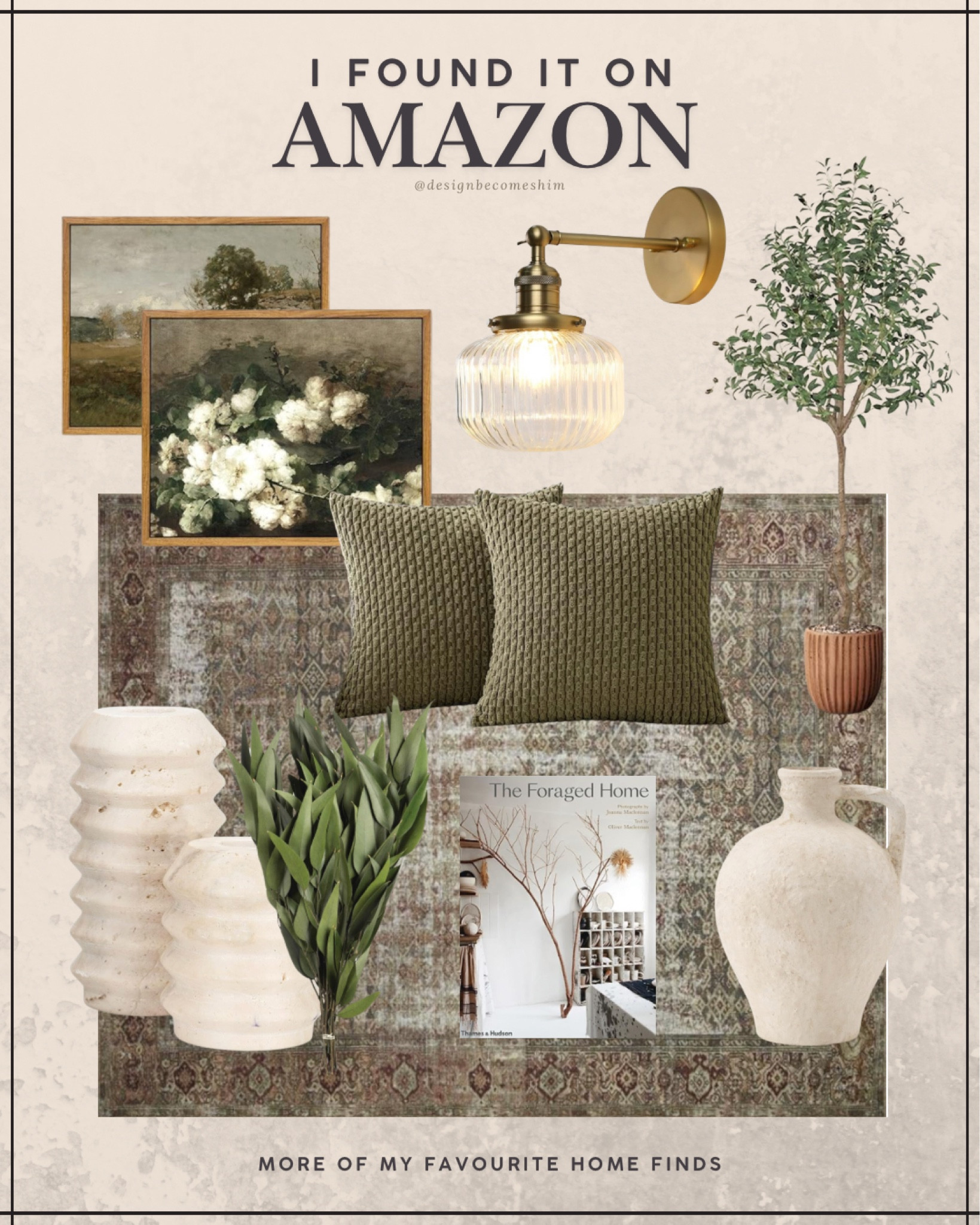 More Amazon Home finds comin at you!

Wall art, framed art, pillow covers, vases, candle holders, sconce, olive tree

#LTKMostLoved #LTKFindsUnder100 #LTKHome