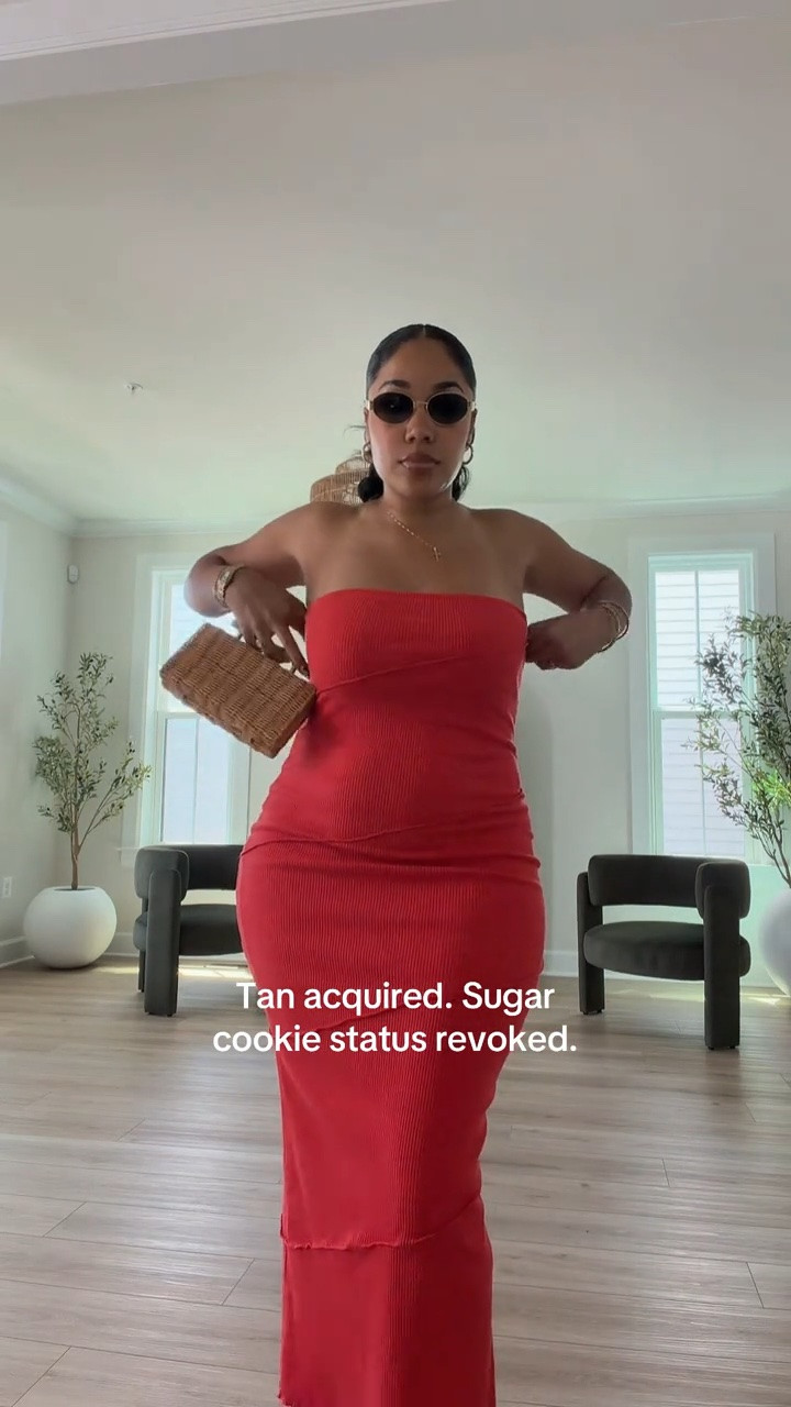 Tan acquired. Sugar cookie status revoked. 🤎☀️

I’ve had this Amazon tube dress for about five years and it’s still one of my favorite summer dresses. It comes in a bunch of colors, was around $30 when I bought it, and has definitely earned its spot in my closet.

Also linking my favorite Amazon sunglasses, the viral Steve Madden jelly kitten heels, and similar wicker bags since mine is an older Zara find.

10/10. No notes.

#LTKStyle #LTKFinds #AmazonFashion #SummerStyle #AmazonMustHaves

#LTKootd #LTKgrwm #LTKSeasonal