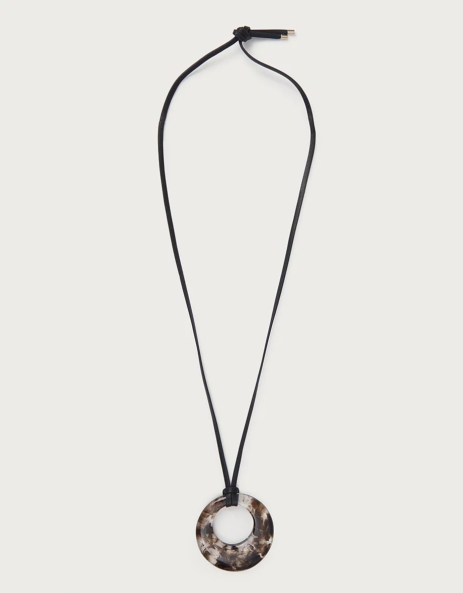 Leather Cord Resin Statement Necklace | Jewellery & Hair Accessorie... | The White Company UK & ROW