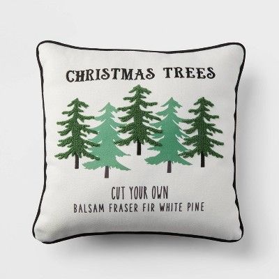 Reversible Christmas Tree/Buffalo Plaid Decorative Pillow - Wondershop&#8482; | Target