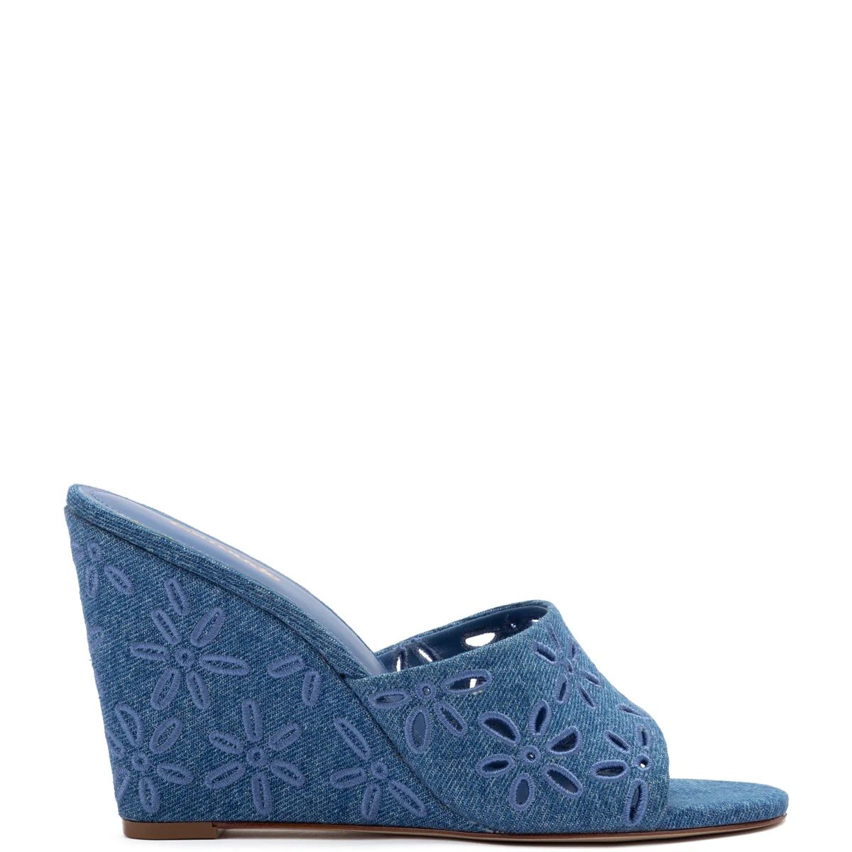 Jackie Wedge In Blue Denim | Over The Moon Gift