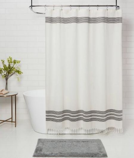 Cute shower curtain, modern farmhouse bathroom 

#LTKFindsUnder100 #LTKHome #LTKSummerSales