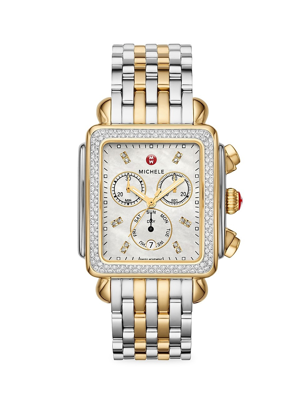 Deco XL Stainless Steel & Diamond Two-Tone Bracelet Watch | Saks Fifth Avenue