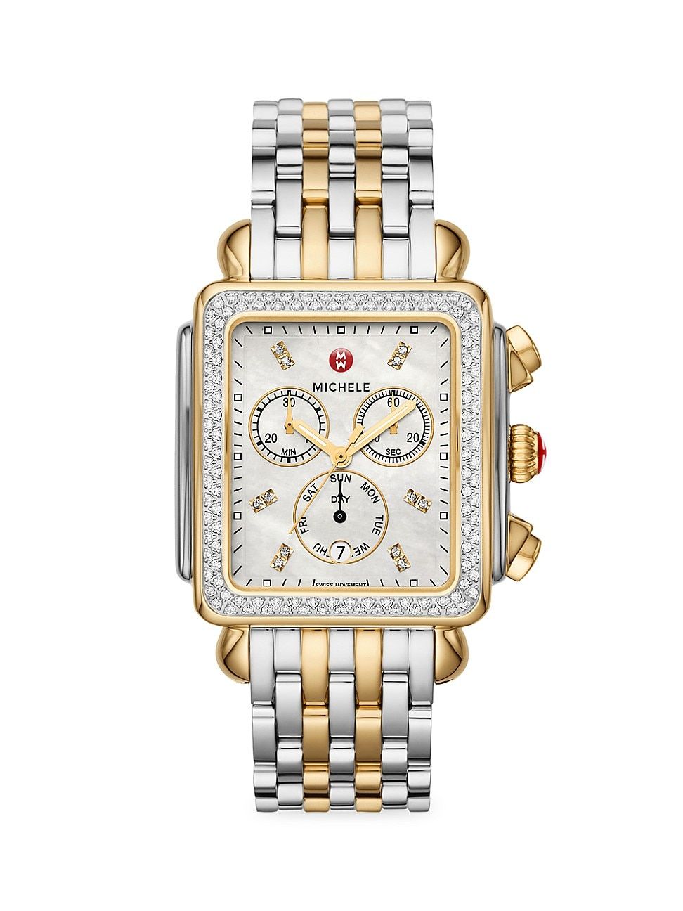 Deco XL Stainless Steel & Diamond Two-Tone Bracelet Watch | Saks Fifth Avenue