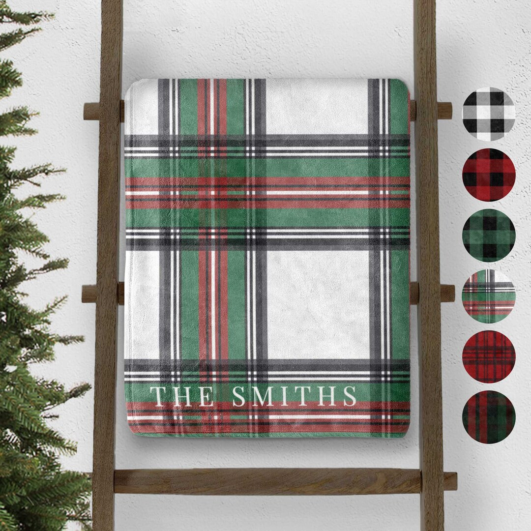 Personalized Christmas Blanket Custom Throw Blankets - Etsy | Etsy (US)