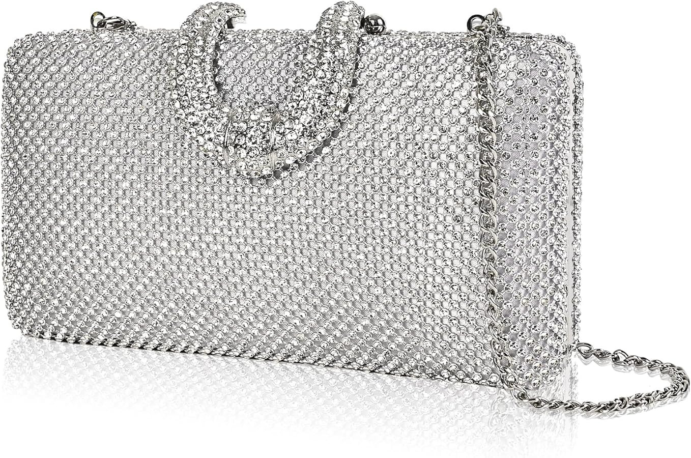 Sparkly Rhinestone Crystal Clutch for Wedding Party Dressy Handbag Formal Party Evening Bag For W... | Amazon (US)