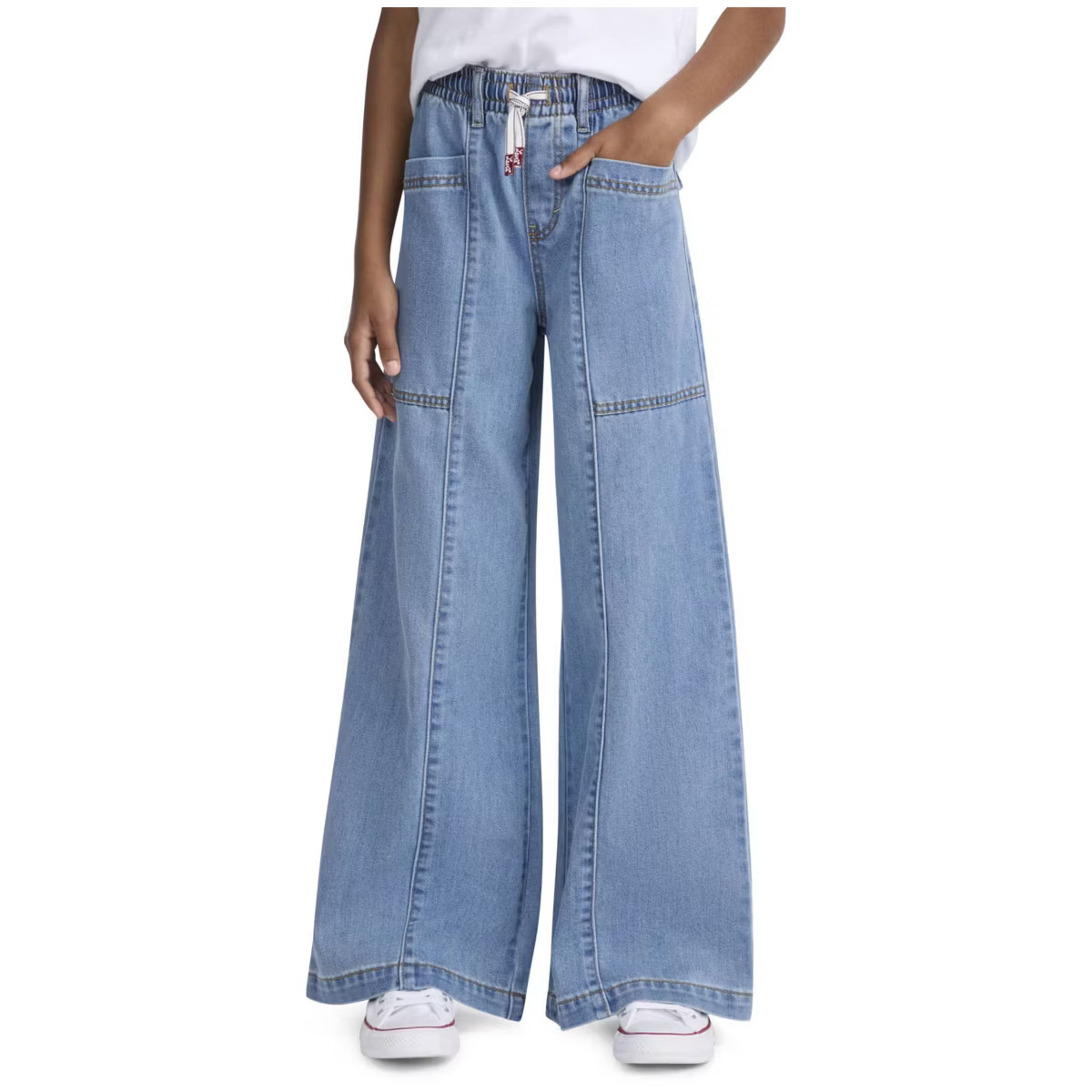 Levi's® Girls' Pull-On Baggy Fit Wide Leg Jeans - Blue | Target
