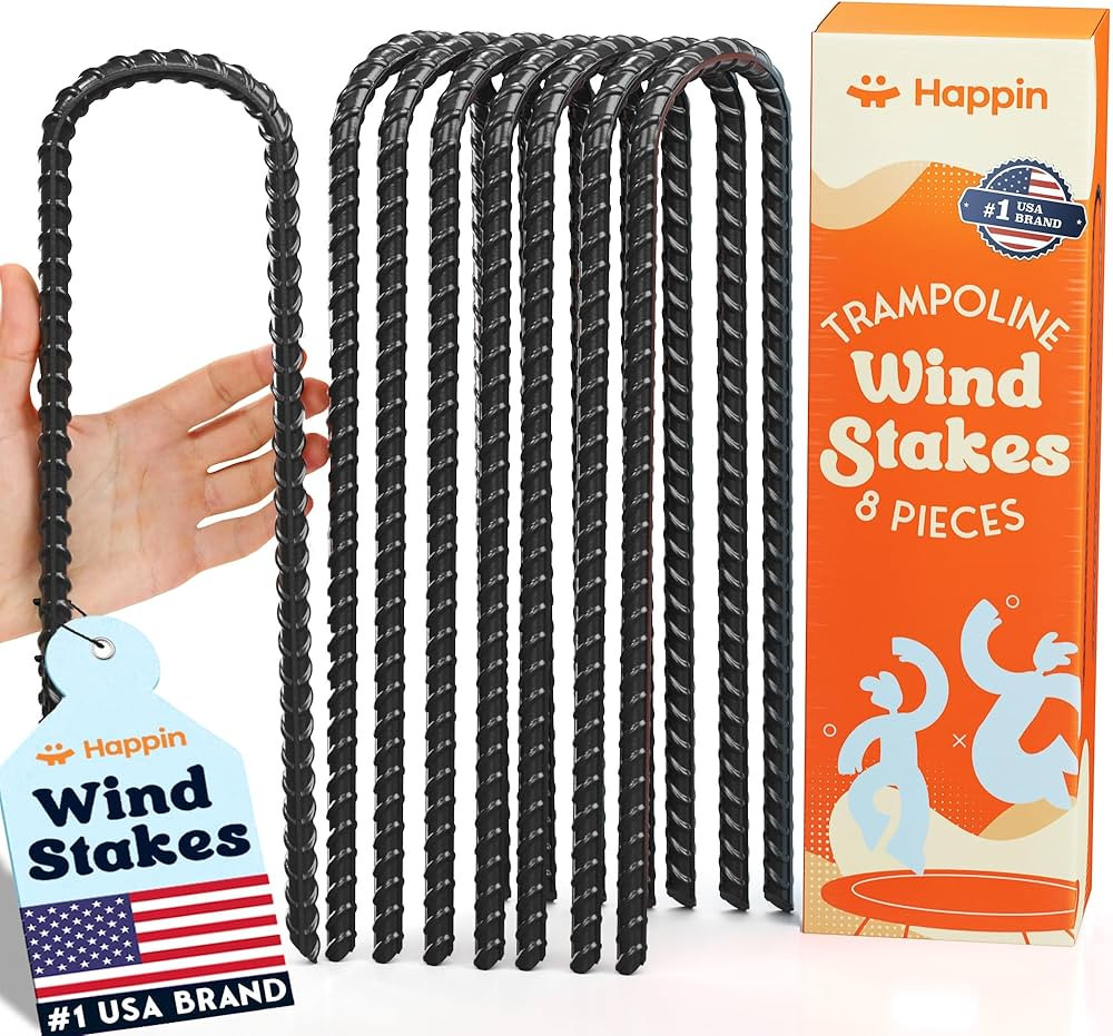Happin® Ultra Strong Trampoline Stakes Anchors High Wind, Ground Anchors Heavy Duty, Trampoline ... | Amazon (US)
