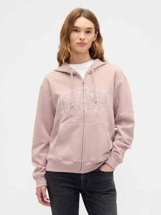 Relaxed Gap Logo Zip Hoodie | Gap Factory