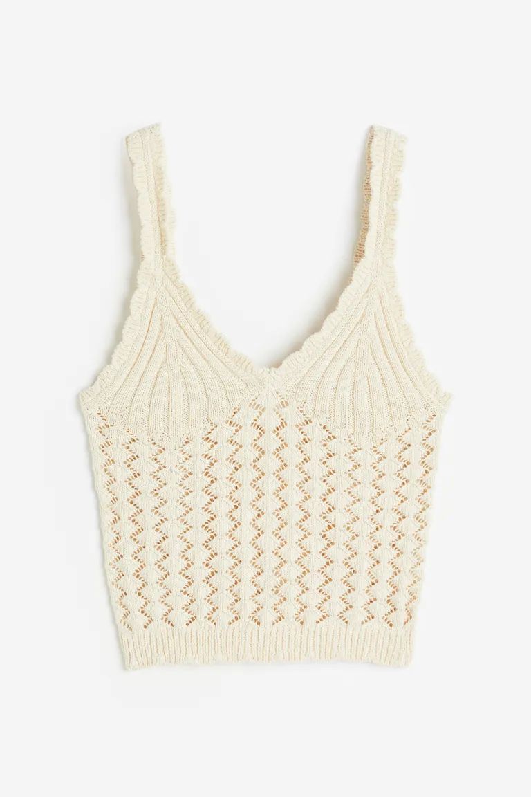 Crochet-look vest top | H&M (UK, MY, IN, SG, PH, TW, HK)
