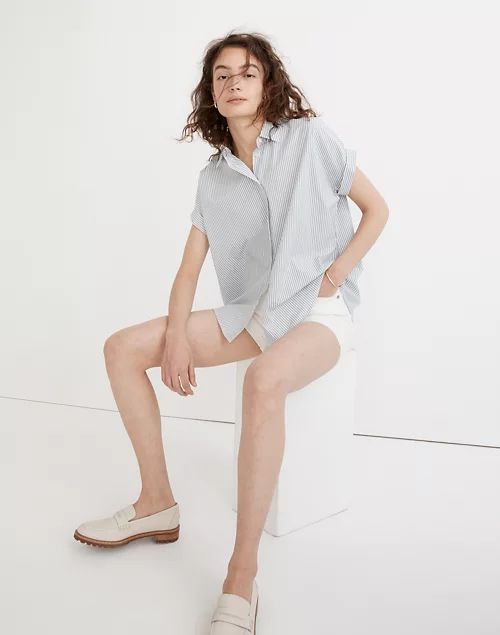 Courier Pintuck-Back Shirt in Stripe | Madewell