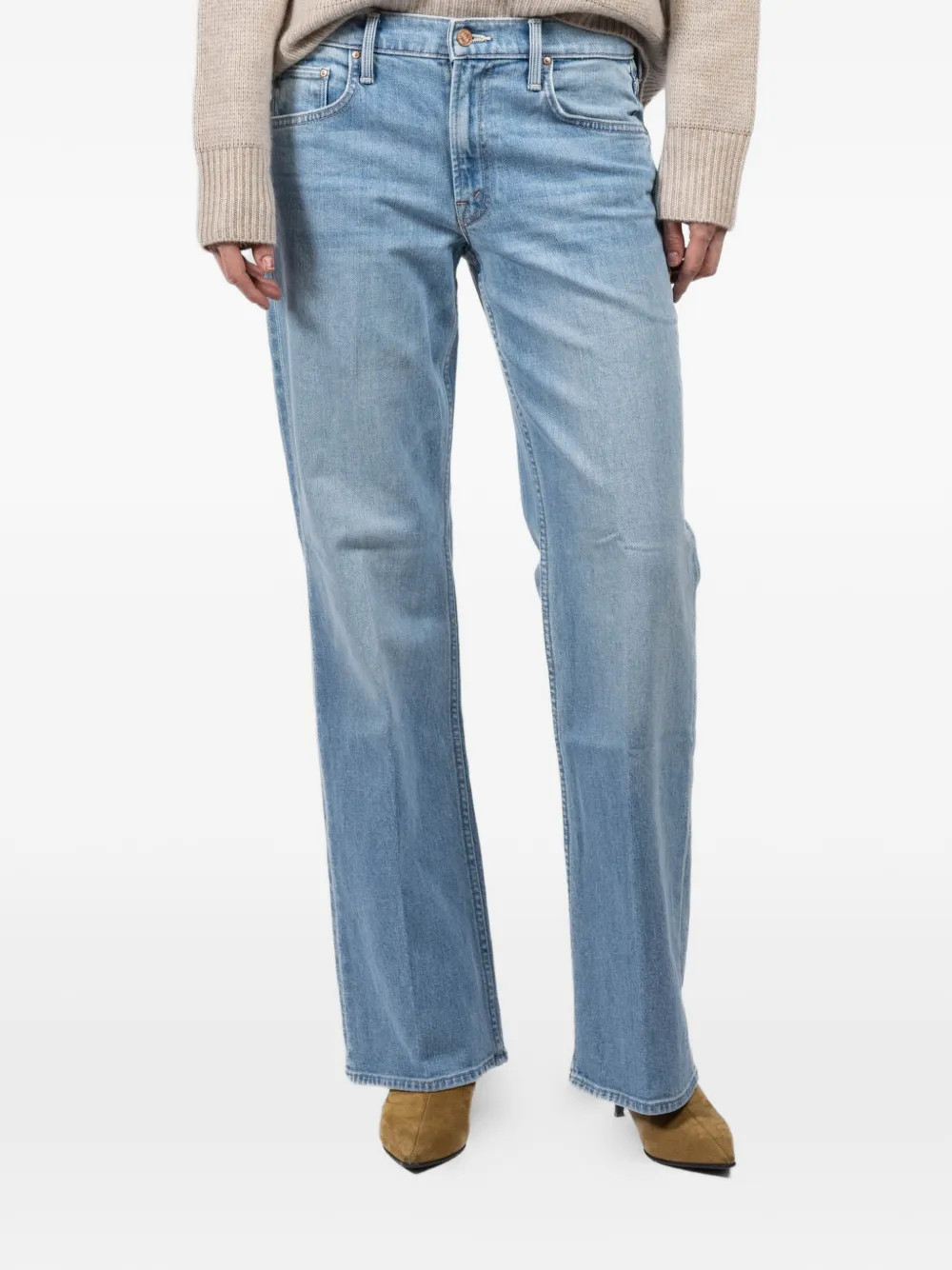 MOTHER Bookie Sneak pocket denim jeans - Blue | Farfetch Global