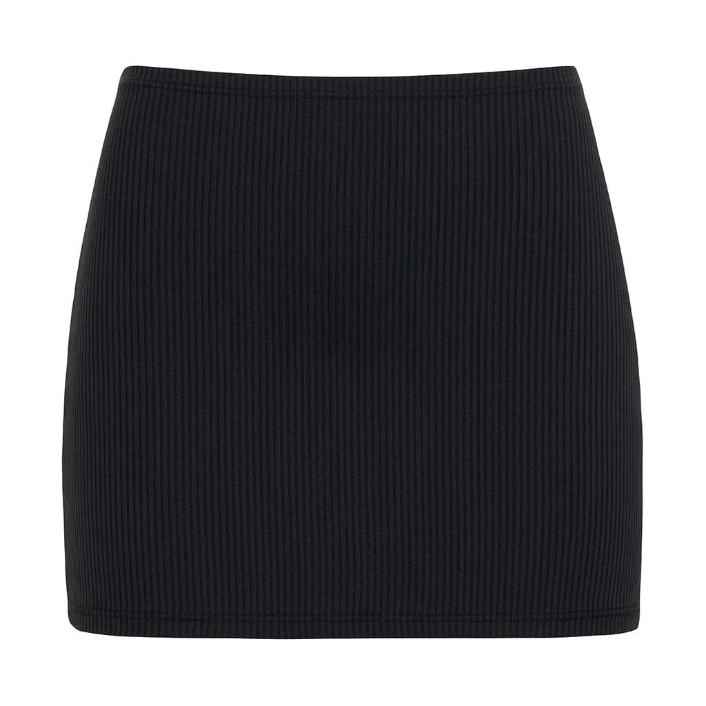 Black Rib Micro Skirt | Montce