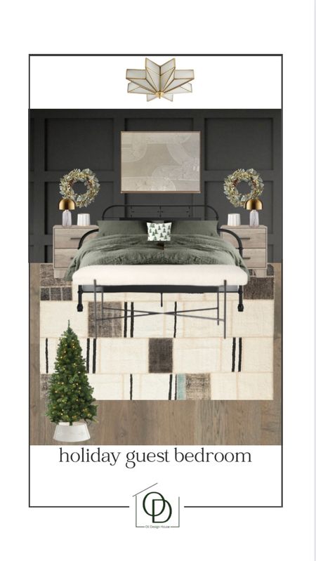 Have your guests feeling festive their whole stay with this holiday guest bedroom design board!

#LTKhome #LTKHoliday #LTKunder100