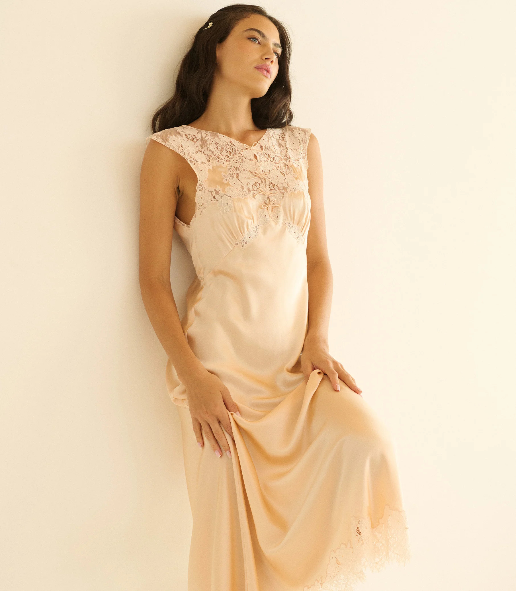 Marcelle Dress - Peach Sorbet | DÔEN | DOEN