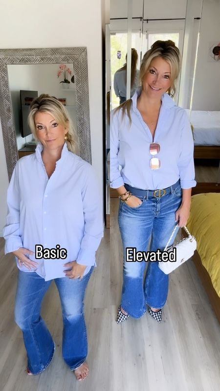 Basic to elevated style in under 2 minutes!! These are still my favourite jeans these days. 

#LTKover40 #LTKstyletip #LTKmidsize