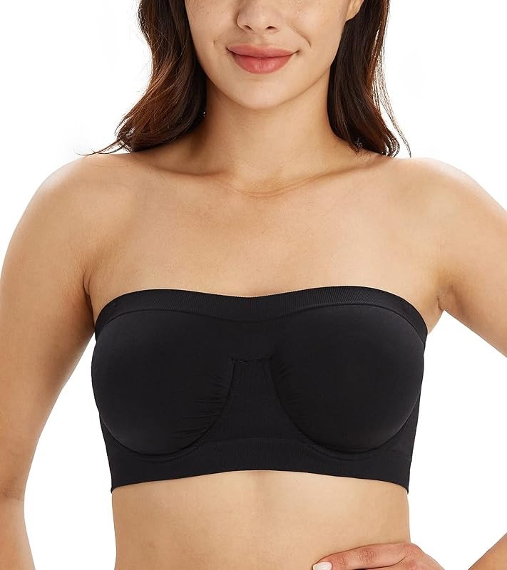 DotVol Women's Underwire Bralette Non Padded Bandeau Tube Top Multiway Bra | Amazon (US)