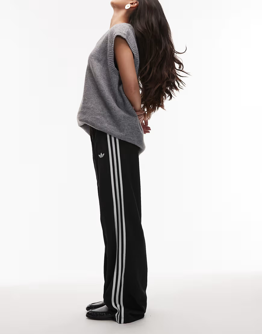 adidas Originals Firebird loose track pants in black and white | ASOS (Global)