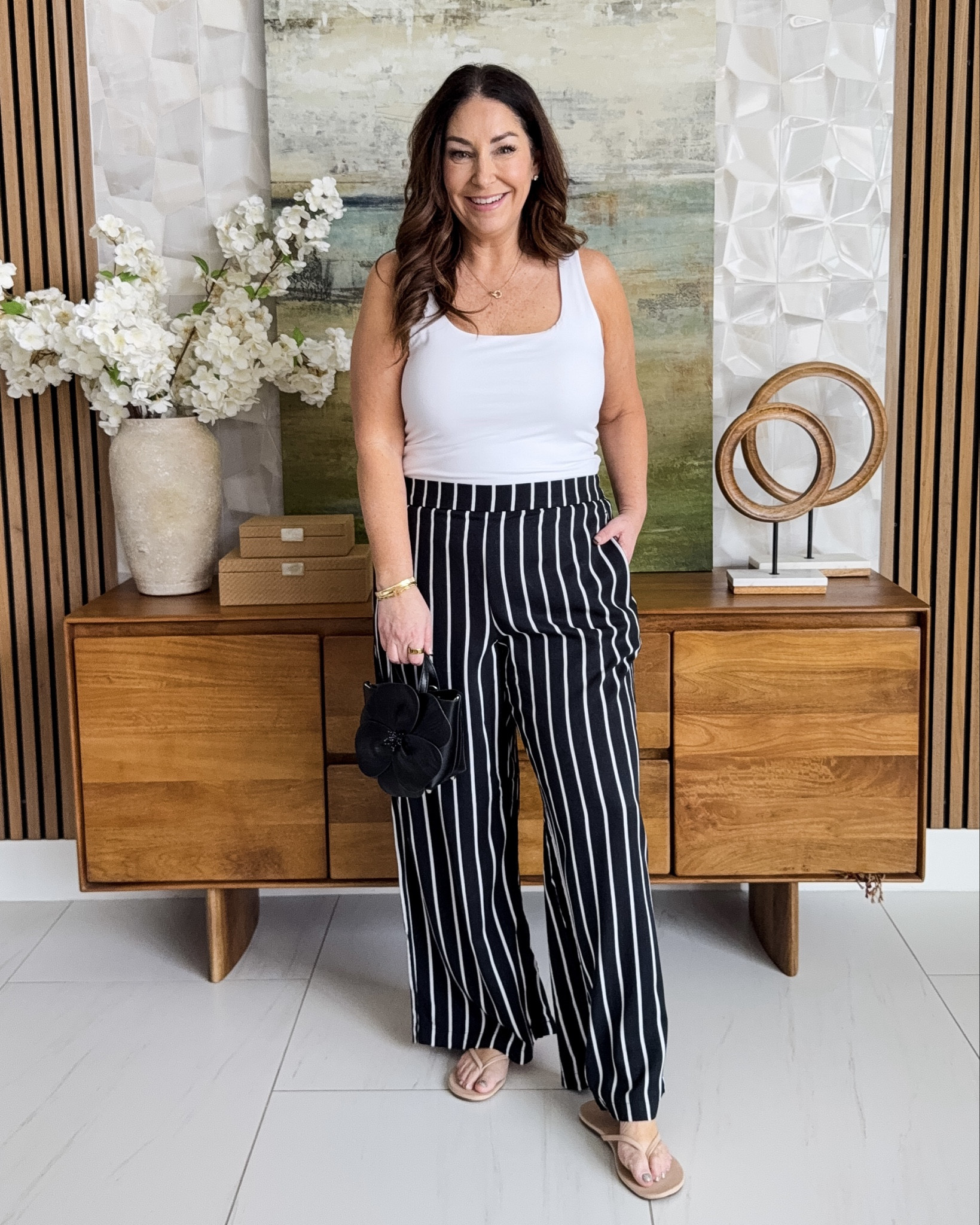 Old Navy Casual Spring and Summer Neutral Outfit | Wearing tts tank, L and pants, L  

 

#LTKSeasonal #LTKOver40 #LTKMidsize