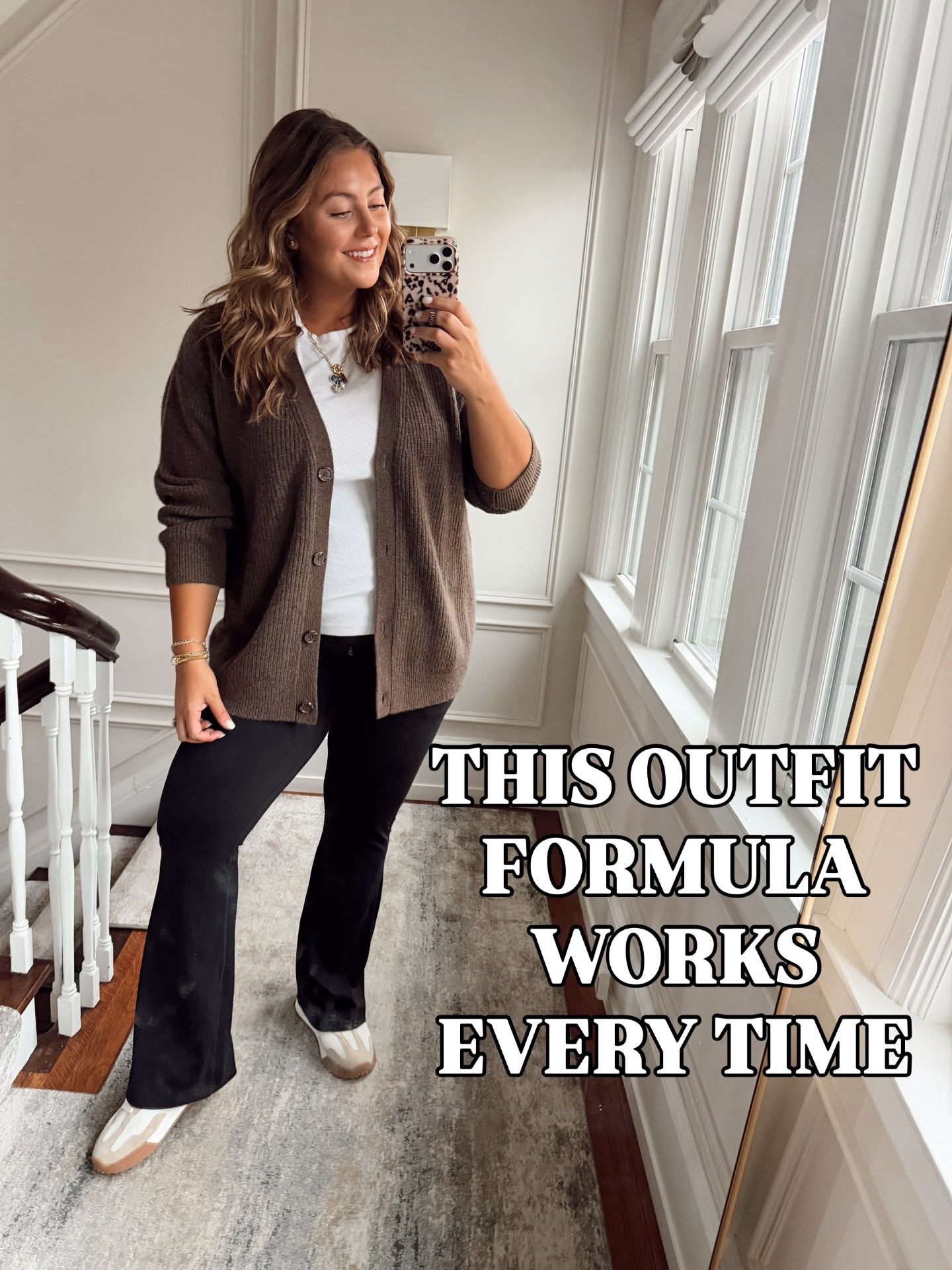 Save this post for when you don’t know what to wear. 🤍

This is the outfit formula I use over and over: pick your bottoms, add a simple top, layer it, choose your shoes, finish with accessories.

Same pieces, endless combinations. It works for casual days but can easily be dressed up even more with a structured layer, elevated shoes, or bolder accessories.

#LTKMidsize #LTKSeasonal #LTKBump