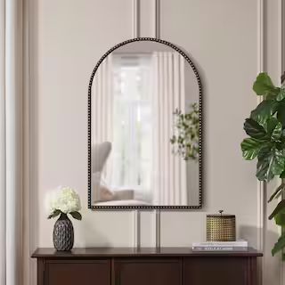 Medium Arched Dark Bronze Antiqued Classic Accent Mirror (35 in. H x 24 in. W) | The Home Depot