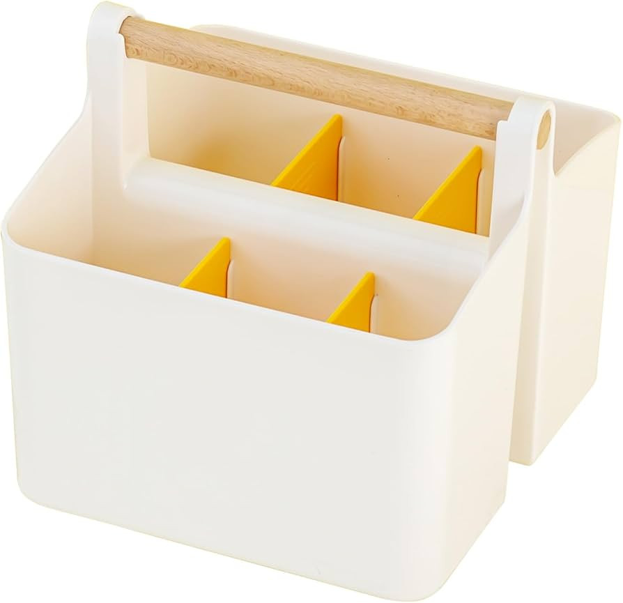 Art Supply Organizers Caddy with Handle, Desk, Dorm, Shower, Cleaning, Makeup Basket and Tote (Wh... | Amazon (US)