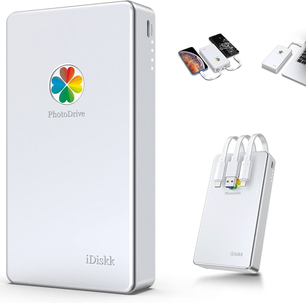 iDiskk 2TB App-le Certified External Hard Drive for iPhone 16,15 & iPad Android Mobile 2TB Photo ... | Amazon (US)