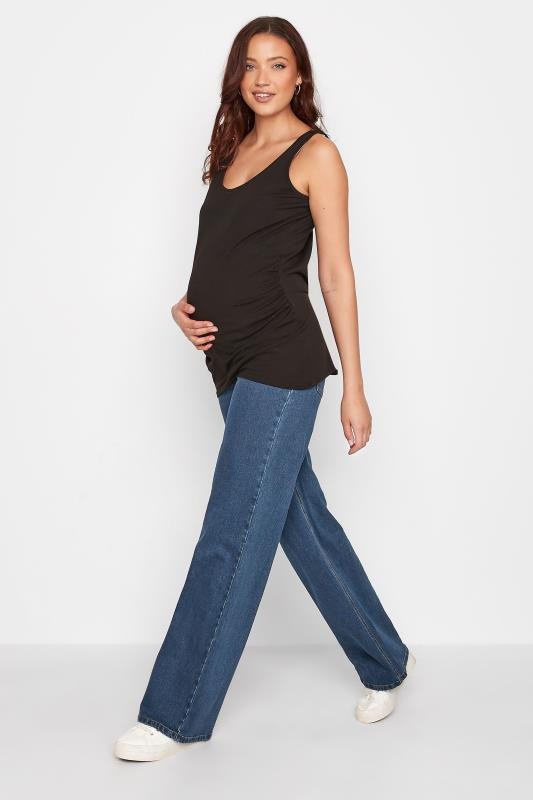 LTS Tall Maternity Indigo Blue BEA Stretch Wide Leg Jeans | Long Tall Sally