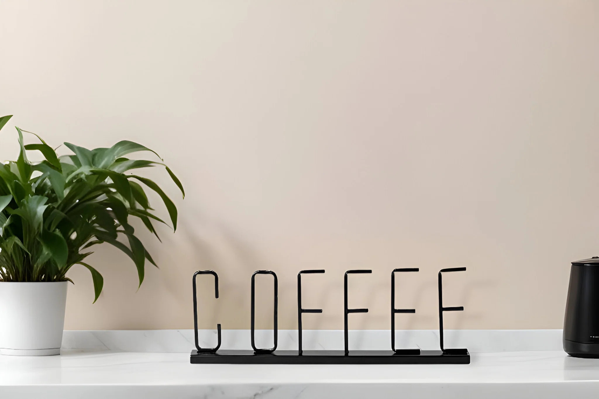 5" Black Metal Coffee Tabletop Sign | Wayfair North America