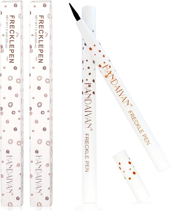 Freckle Pen 4 Colors Available, Natural Lifelike Freckle Makeup Pen, Waterproof Long Lasting Quick Dry - Light Brown, Natural Coffee, Chestnut, Dark Brown | Amazon (US)