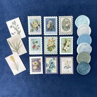 Dusty Blue Flat Lay Stamps & Wax Seals, Props, Dust Wedding Lay, Flatlay Styling Supplies | Etsy (US)