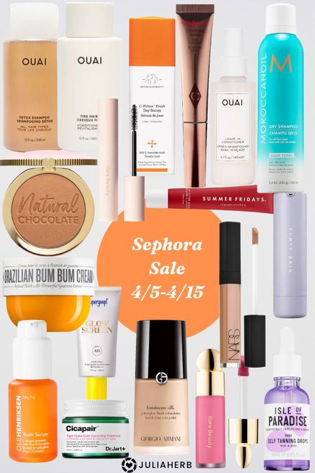 Get ready for the Sephora sale!! Starting on April 5th and going through the 15th. Members can save anywhere from 10-30% depending what tier you are! I like to put everything in my shopping cart and ready for check out when the sale starts, so I don’t risk my favorites running out of stock! 

#LTKfindsunder100 #LTKxSephora #LTKbeauty