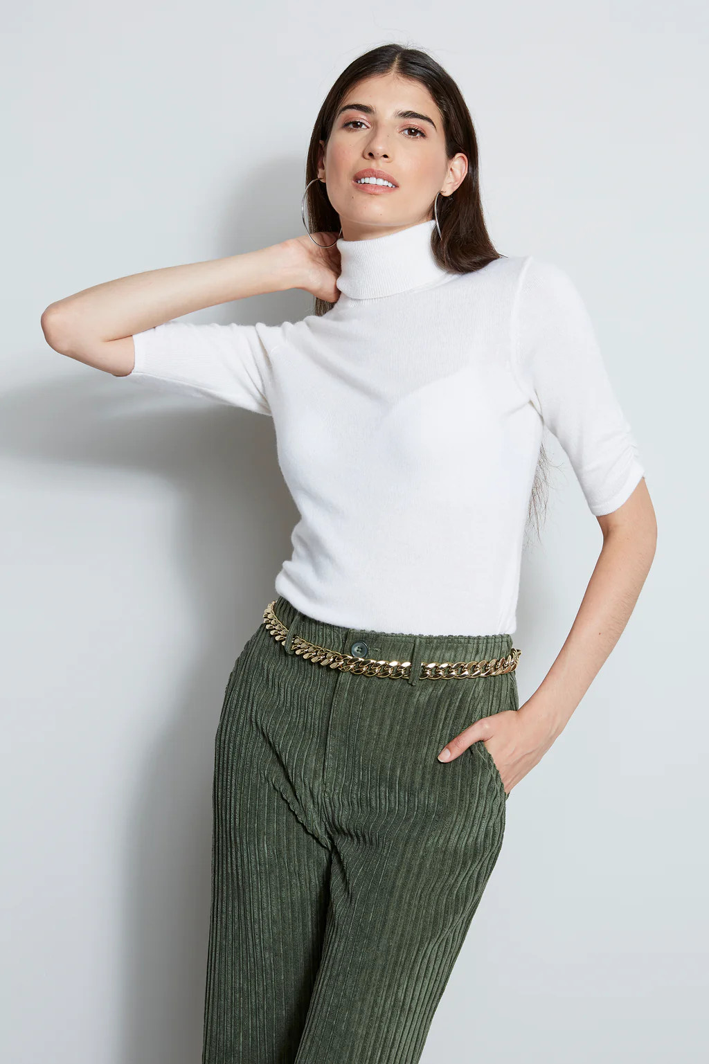 Cashmere Short Sleeve Turtleneck Sweater | Elie Tahari