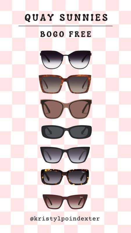 My Favorite sunglasses are on BOGO Sale this weekend! Buy one get 1 FREE! Tons of new styles & colors have been added! 

They also offer blue light & Rx Sunglasses! 

#LTKfindsunder100 #LTKover40 #LTKSeasonal