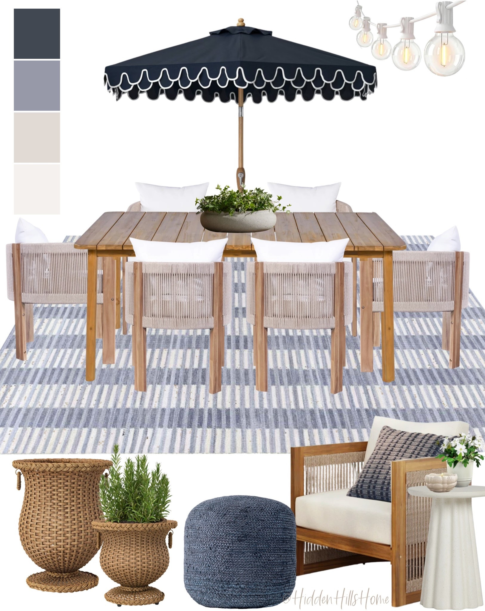 Outdoor furniture, outdoor rug, umbrella, outdoor dining table, outdoor living, home decor ideas 

#LTKHome #LTKSaleAlert #LTKSeasonal