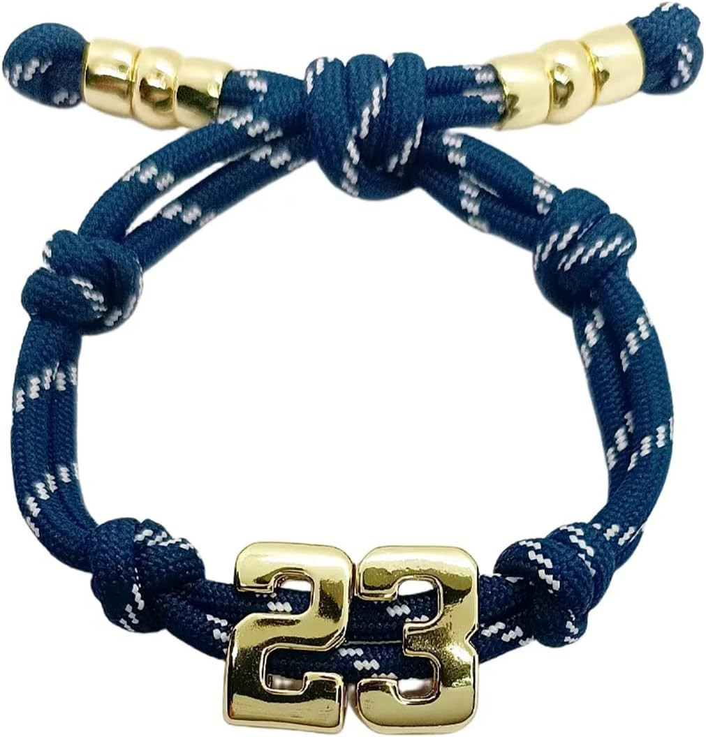 Custom Bubble Number Bracelet, Personalized Numbers Knotty Rope Bracelets | Amazon (US)