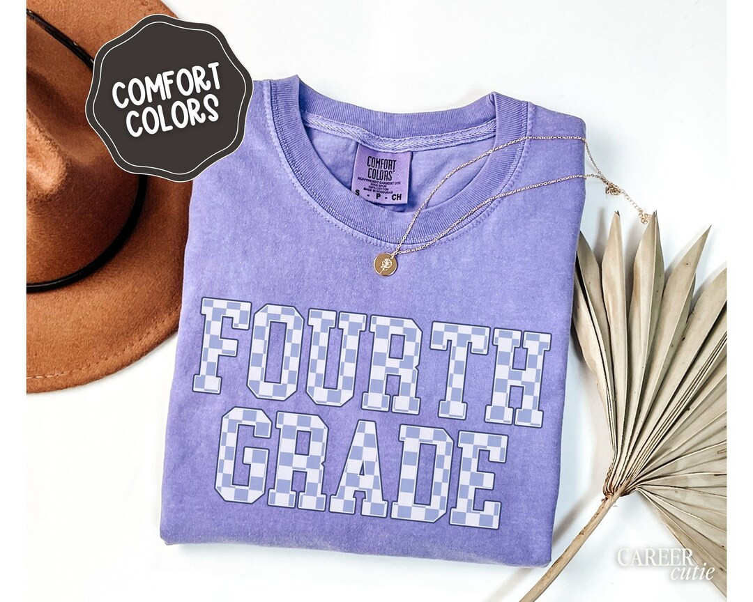 Comfort Colors® Fourth Grade Shirt, Fourth Grade Teacher Shirt, 4th Grade Teacher Shirt, Retro T... | Etsy (US)