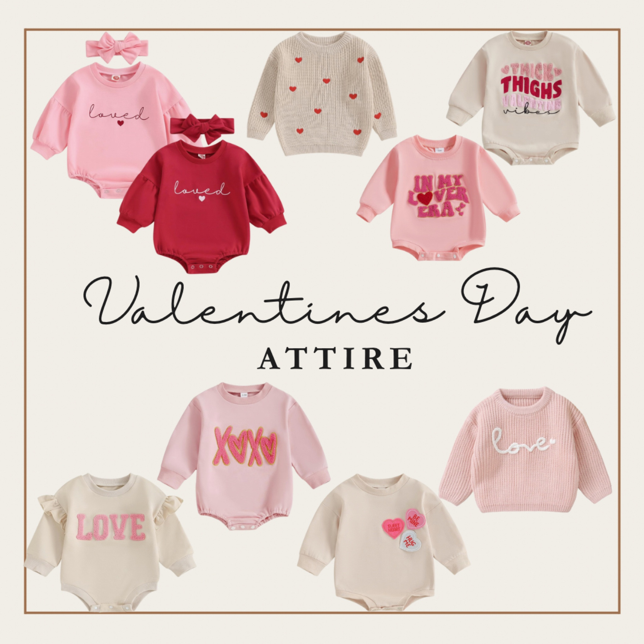 Toddler onsie bubbles and sweaters that share the love and all the cuteness. 

#LTKBaby #LTKKids #LTKMostLoved