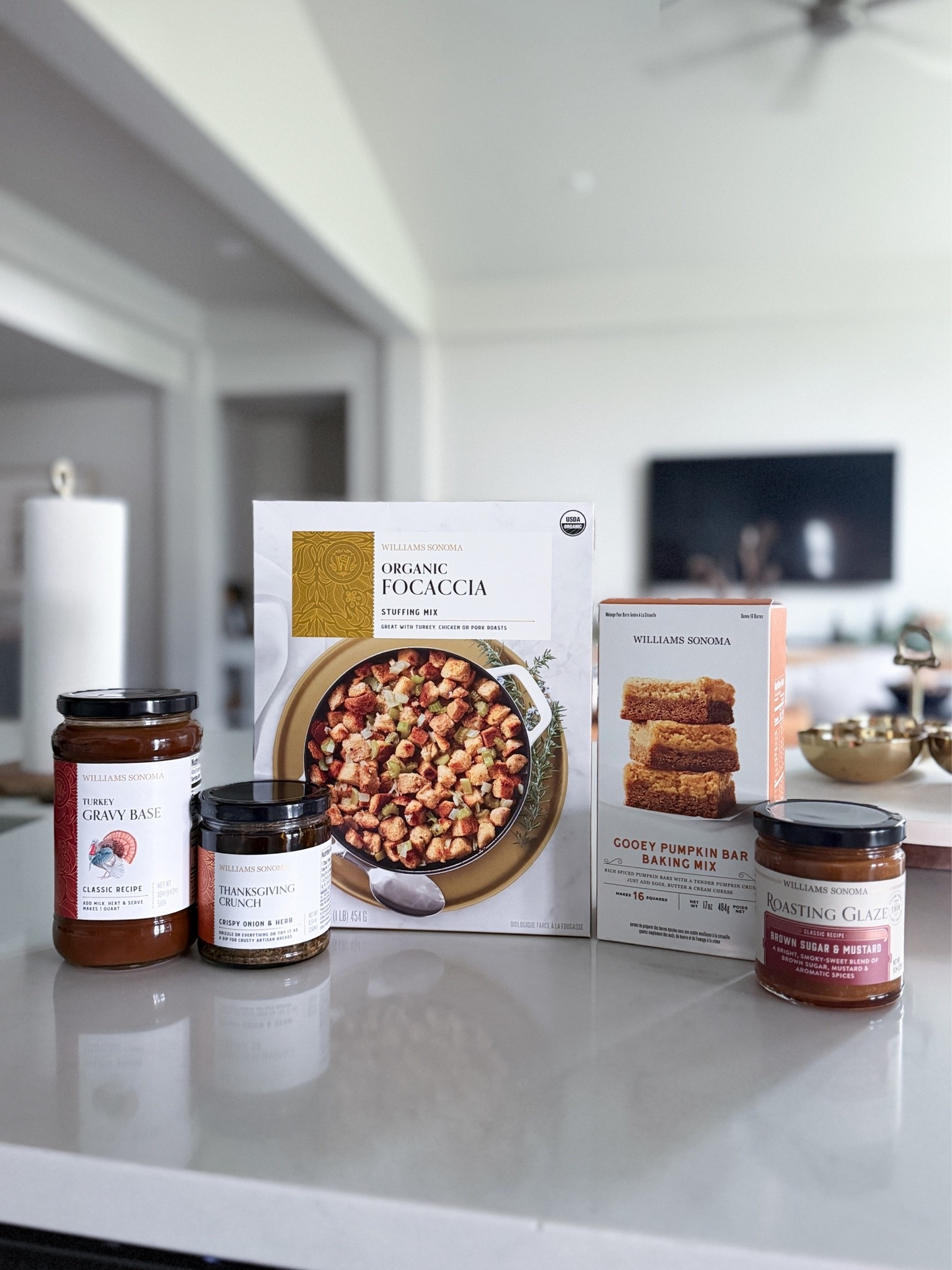 We’re hosting Thanksgiving this year & embracing a little simplicity. Less time in the kitchen, more time enjoying the moments that matter. I’m excited to try these delicious finds from Williams Sonoma that make holiday entertaining feel a little more effortless without sacrificing the homemade touch.

@Williams-Sonoma 

Williams Sonoma Thanksgiving favorites - Williams Sonoma Thanksgiving food - Thanksgiving dinner essentials - easy Thanksgiving side dishes - Thanksgiving stuffing mix - focaccia stuffing - turkey gravy base - Thanksgiving turkey gravy - Thanksgiving turkey seasoning - Thanksgiving crunch topping - turkey roasting glaze - brown sugar mustard glaze - pumpkin dessert bars - pumpkin bar baking mix - Thanksgiving dessert ideas - Thanksgiving hosting ideas - Thanksgiving dinner shortcuts - easy Thanksgiving meal prep - holiday entertaining essentials - Thanksgiving dinner menu - Thanksgiving food ideas - Thanksgiving recipes - holiday cooking shortcuts - Thanksgiving kitchen must haves