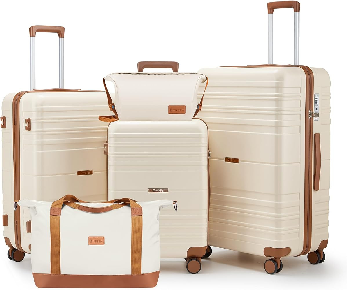 Luggage Sets with spinner wheels, PC+ABS Hard Shell Travel Luggage,Lightweight Carry-on suitcases... | Amazon (US)