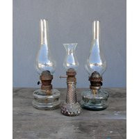 Glass Oil Lamp, Vintage & Brass Gas Lamp, Lighting, Lamp 1940S - 1950S | Etsy (US)