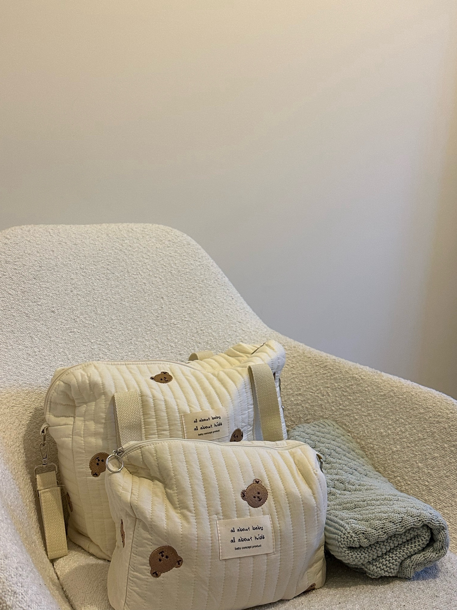 Teddy bear birth centre bags packed 🧸🩵☁️🤍💫🌙

#LTKitbag #LTKbump #LTKbaby
