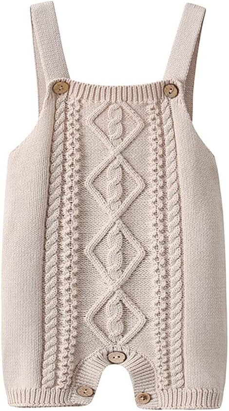 Infant Baby Knit Romper Overalls Clothing Unisex Cute Love One-Pieces Jumpsuit Outfit Clothes Out... | Amazon (US)
