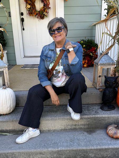 Casual @oldnavy high waisted wide leg pixie pants mixed with graphic tshirt and jean jacket are the perfect staples to have in your closet this fall! 

#styleover50 #fabulousafter50 #howtobestylish #whattowear #styleblogger #todayiamwearing #styledbyme #womanwithstyle #wearwhatilike #outfitinspiration #effortlessstyle #chicatanyage #personalstyleblogger #fashionista #fashionaddict #midlifeinfluencers #fashionfun #highwaistedwidelegpants 

#LTKGiftGuide #LTKover40 #LTKsalealert