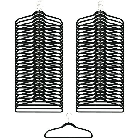 Neatfreak A-00680-03X50-B 50-pack Ultraslim Nonslip Felt Clothes Hangers | Walmart (US)