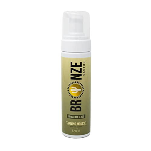 Bronze Cactus Chocolate Glaze Self-Tanning Mousse – Rich Medium Bronzed Foam | Streak-Free, Non-Sticky, Unscented | Instant Dark Chocolate Glow for Face & Body, With Natural Colour-Fix Technology | Amazon (US)