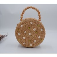 Round Boho Purse, Round Straw Bag, Bohemian Crossbody Gift For Her, Vintage Bag, Handwoven Shoulder Purse | Etsy (US)